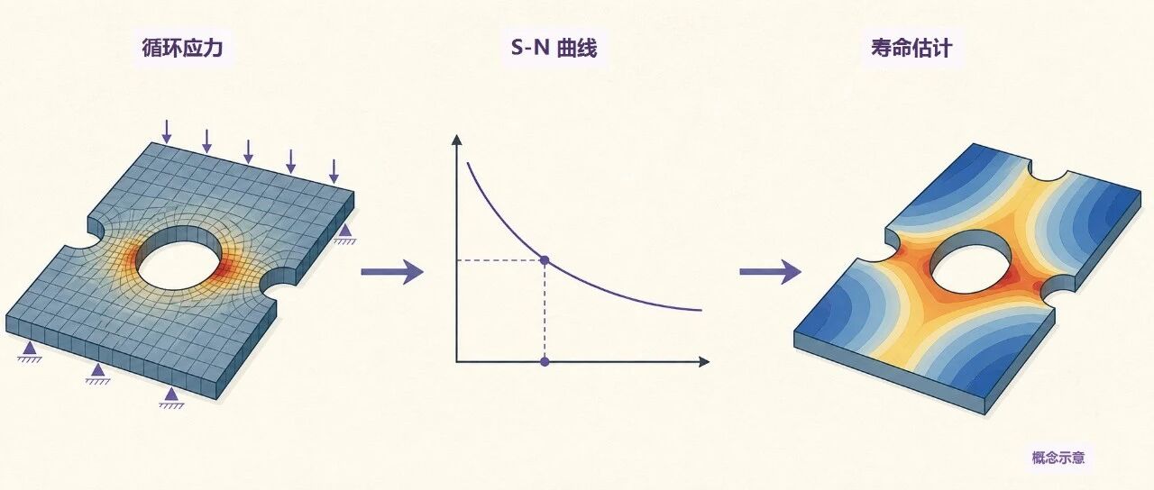S-N 曲线为什么能算疲劳寿命？从循环应力试验到有限元寿命云图