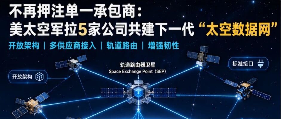 不再押注单一承包商：美太空军拉5家公司共建下一代“太空数据网”