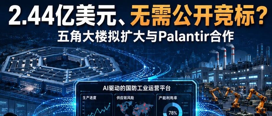 2.44亿美元、无需公开竞标？五角大楼拟扩大与Palantir合作