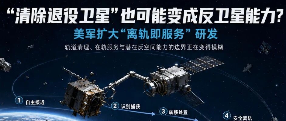 “清除退役卫星”也可能变成反卫星能力？美军扩大“离轨即服务”研发