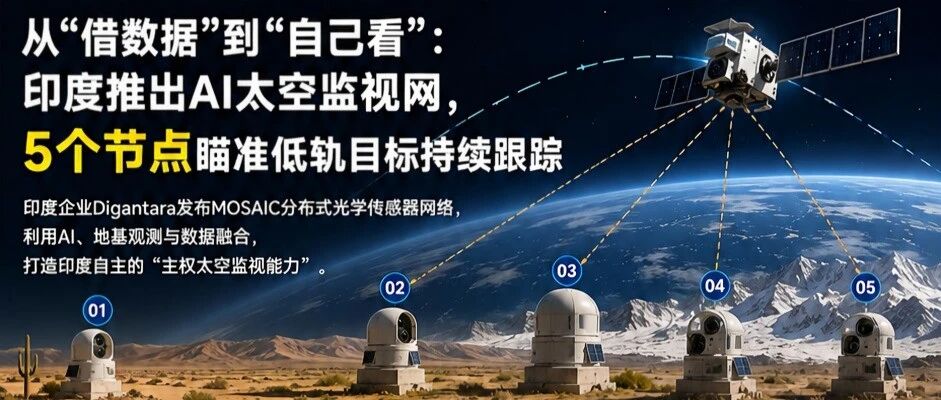 从“借数据”到“自己看”：印度推出AI太空监视网，5个节点瞄准低轨目标持续跟踪