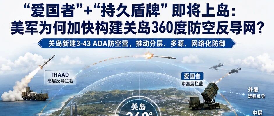 “爱国者”+“持久盾牌”即将上岛：美军为何加快构建关岛360度防空反导网？