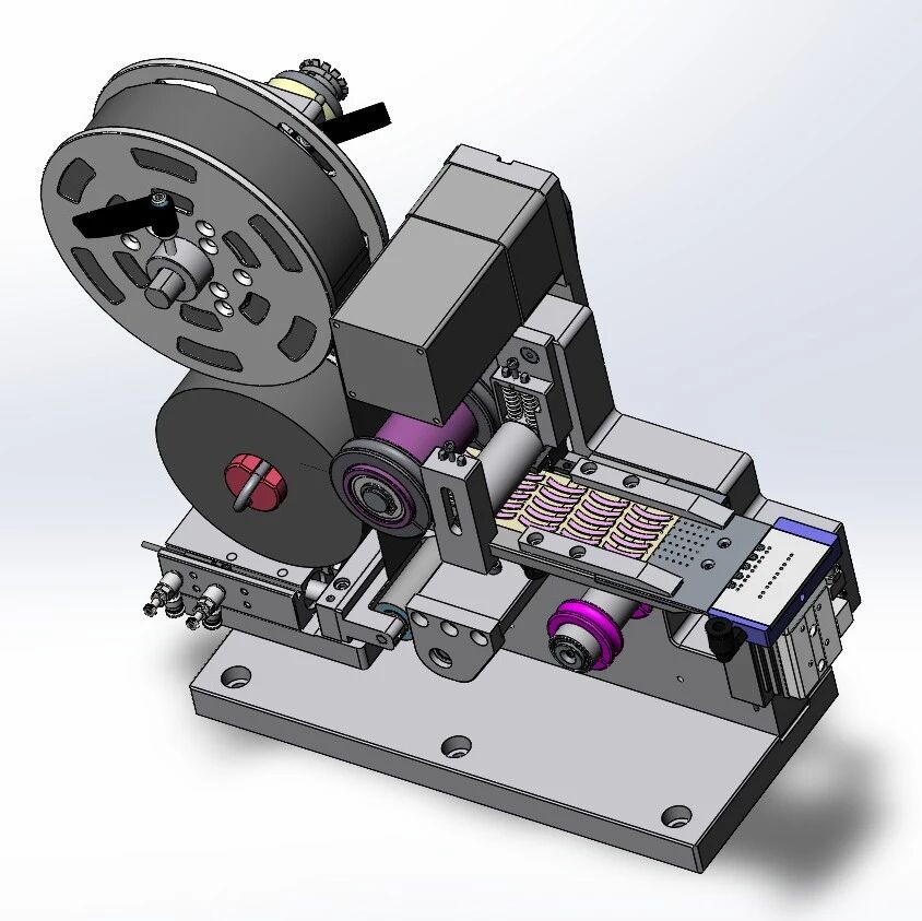 【非标数模】泡棉剥标机3D数模图纸 Solidworks15设计