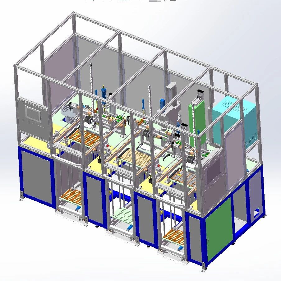 【非标数模】汽车尾灯自动组装机3D数模图纸 step格式