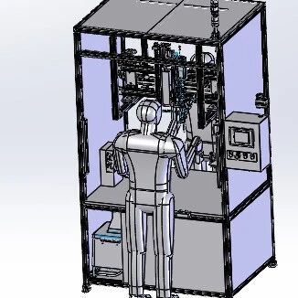 【非标数模】自动打钉站3D数模图纸 Solidworks20设计