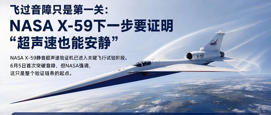 飞过音障只是第一关：NASA X-59下一步要证明“超声速也能安静”