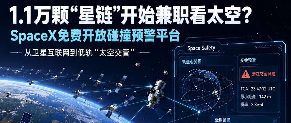 1.1万颗“星链”开始**看太空？SpaceX免费开放碰撞预警平台