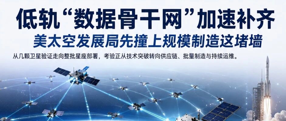 低轨“数据骨干网”加速补齐，美太空发展局却先撞上规模制造这堵墙