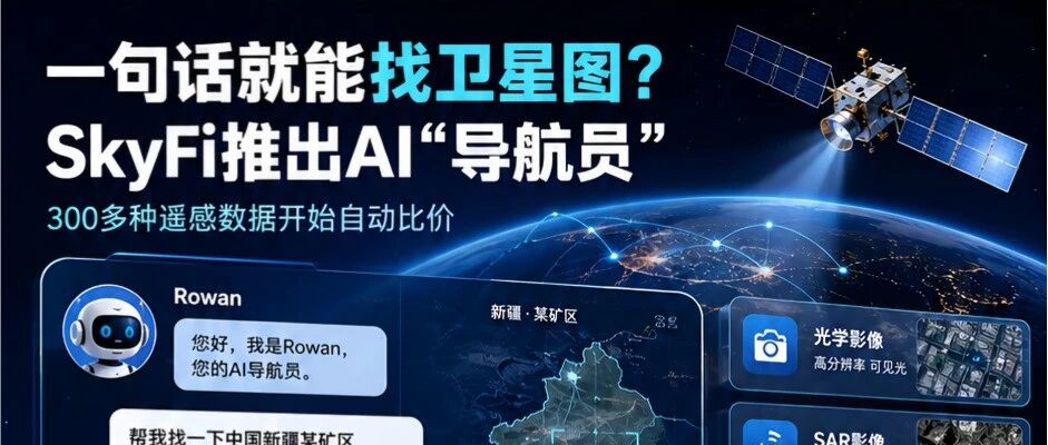 一句话就能找卫星图？SkyFi推出AI“导航员”，300多种遥感数据开始自动比价
