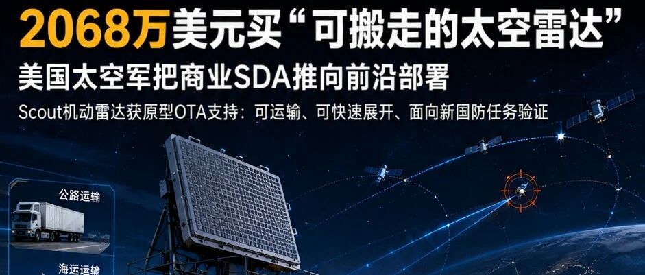 2068万美元买“可搬走的太空雷达”：美国太空军把商业SDA推向前沿部署