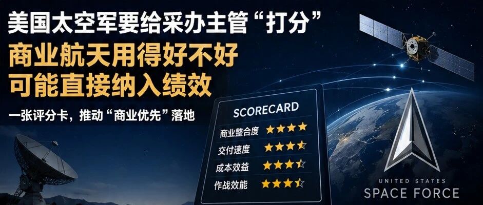 美国太空军要给采办主管“打分”：商业航天用得好不好，可能直接纳入绩效