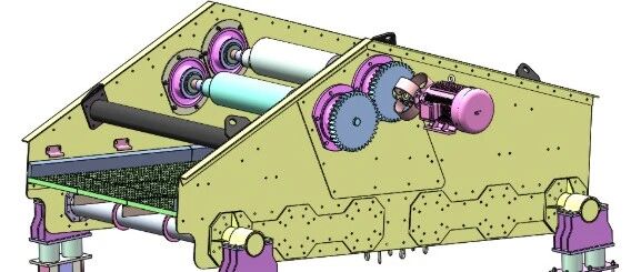【非标数模】振动筛脱水筛3D数模图纸 Solidworks19设计