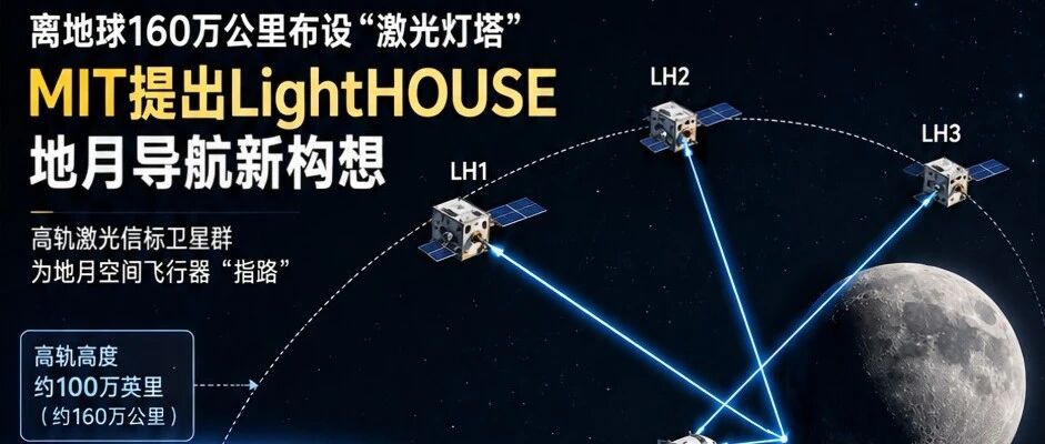 离地球160万公里布设“激光灯塔”：MIT提出LightHOUSE地月导航新构想
