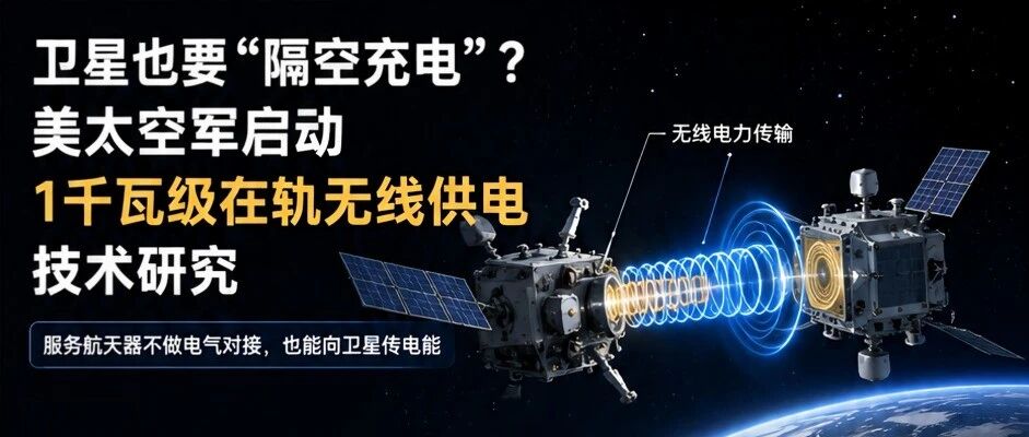 卫星也要“隔空充电”？美太空军启动1千瓦级在轨无线供电技术研究