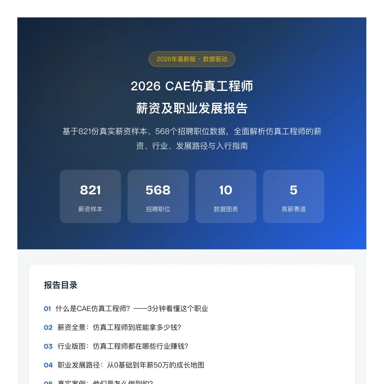 有人月薪8K，有人年薪95万！《仿真工程师薪资报告》揭秘差距 | 免费领