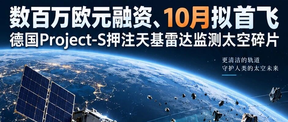 数百万欧元融资、10月拟首飞：德国Project-S押注天基雷达监测太空碎片