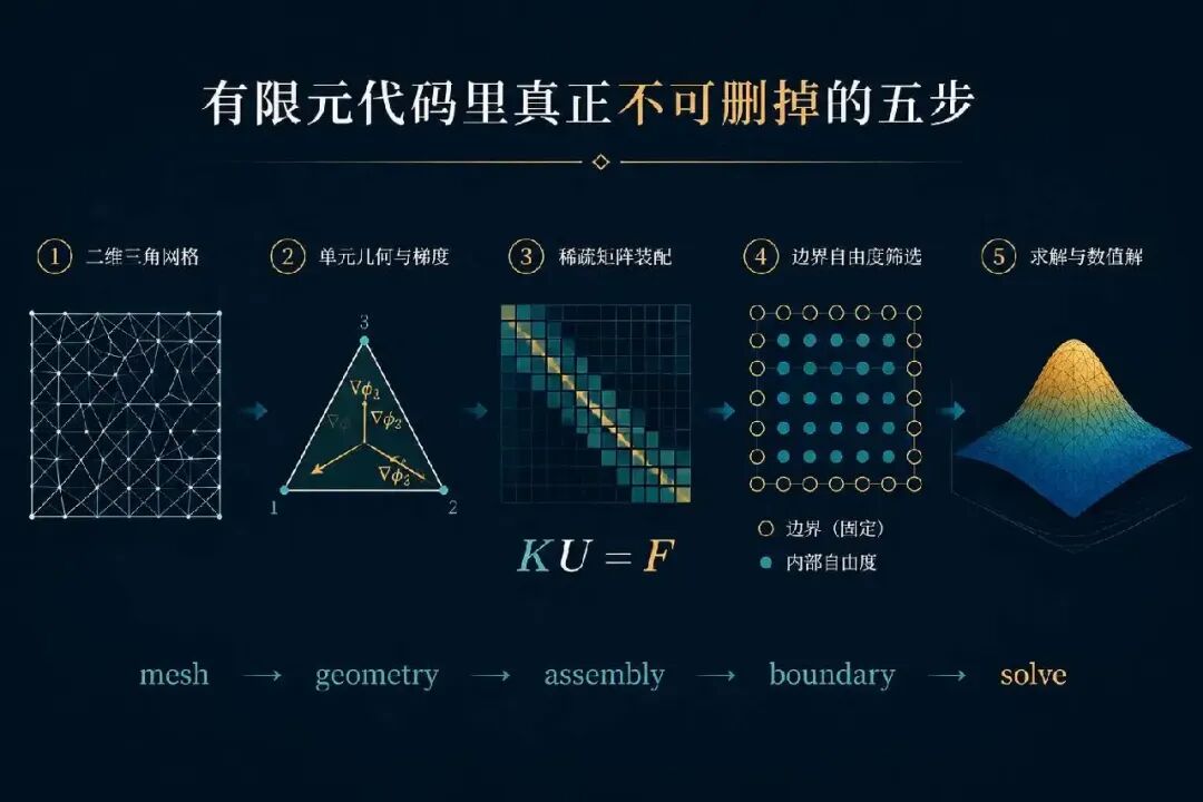 有限元代码核心步骤