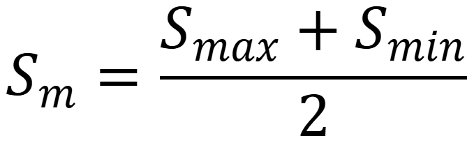 Sm=(Smax+Smin)/2
