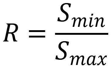 R=Smin/Smax