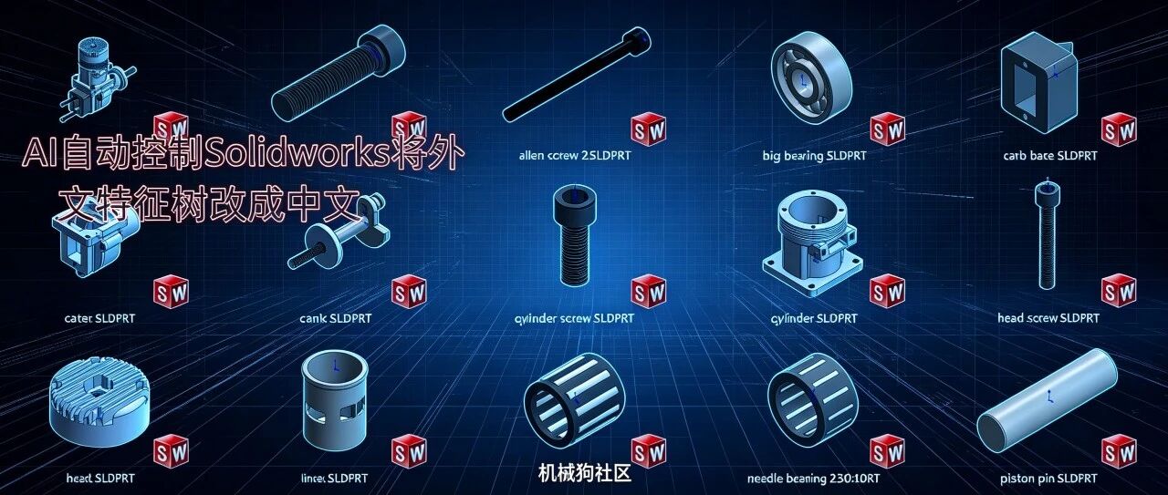 【AI+机械】AI自动控制Solidworks将外文特征树改成中文