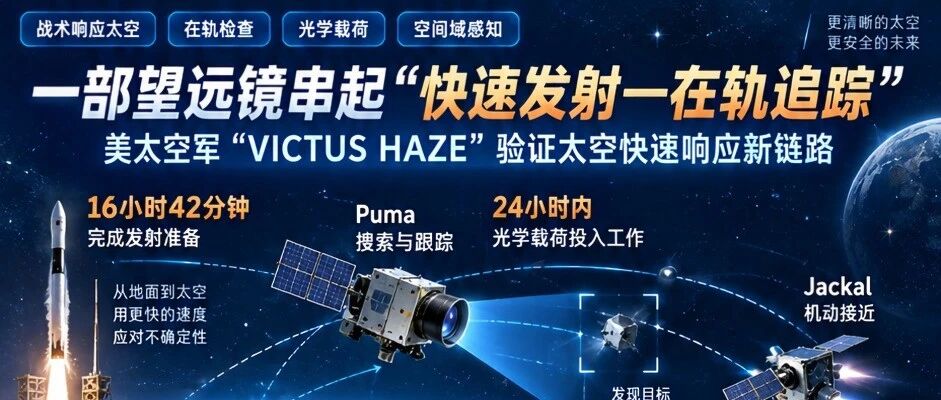 一部望远镜串起“快速发射—在轨追踪”：美太空军“VICTUS HAZE”验证太空快速响应新链路