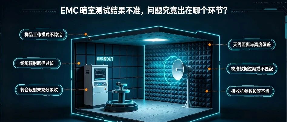 EMC 暗室测试结果不准：问题究竟出在哪个环节？