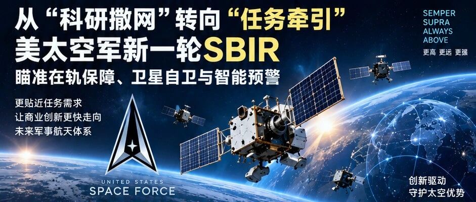从“科研撒网”转向“任务牵引”：美太空军新一轮SBIR瞄准在轨保障、卫星自卫与智能预警