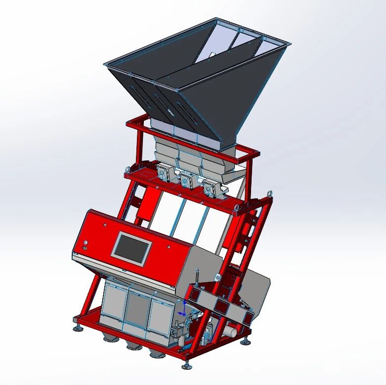 【农业机械】grain cleaning谷物清选机3D数模图纸 Solidworks设计