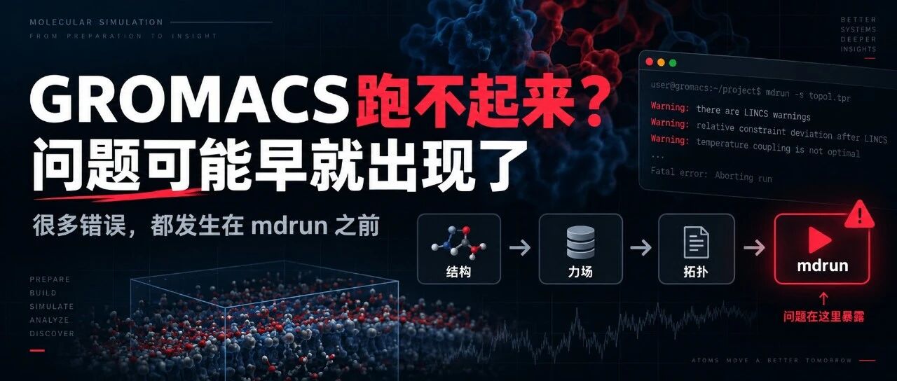 GROMACS跑不起来，很多时候问题早在 mdrun 之前就出现了