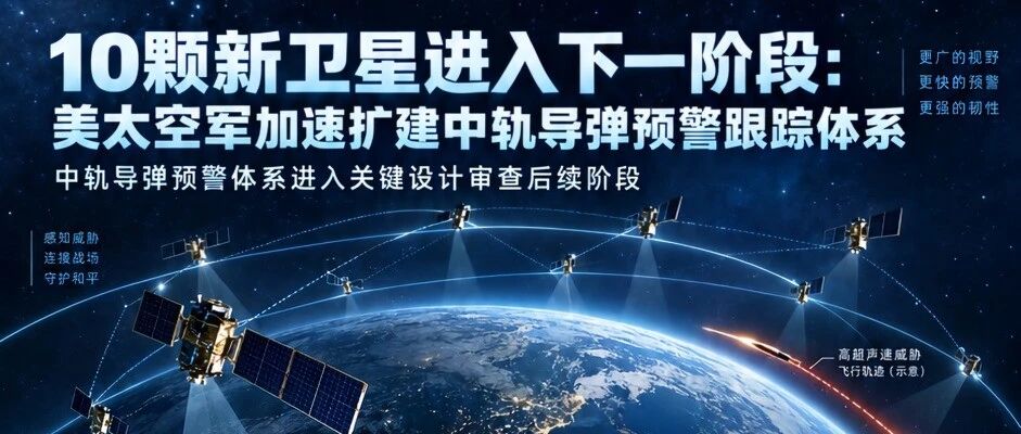 10颗新卫星进入下一阶段：美太空军加速扩建中轨导弹预警跟踪体系