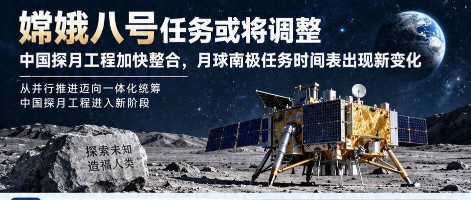 嫦娥八号任务或将调整：中国探月工程加快整合，月球南极任务时间表出现新变化