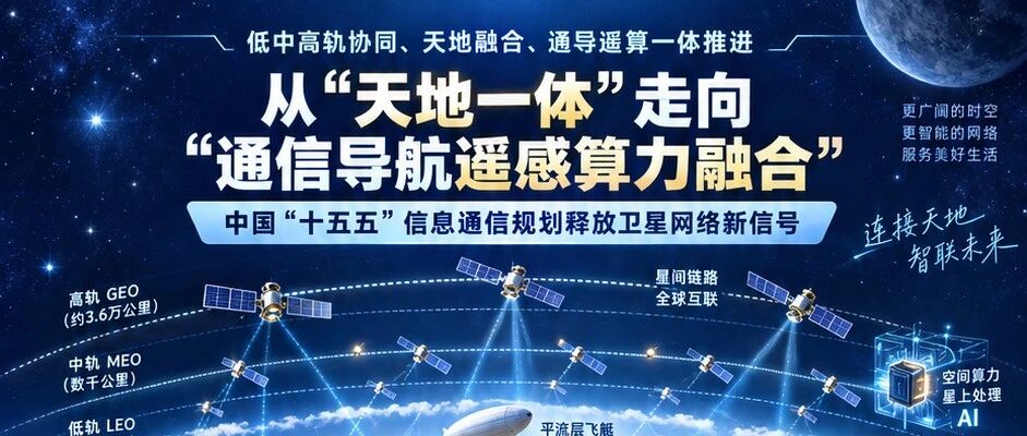 从“天地一体”走向“通信导航遥感算力融合”：中国“十五五”信息通信规划释放卫星网络新信号