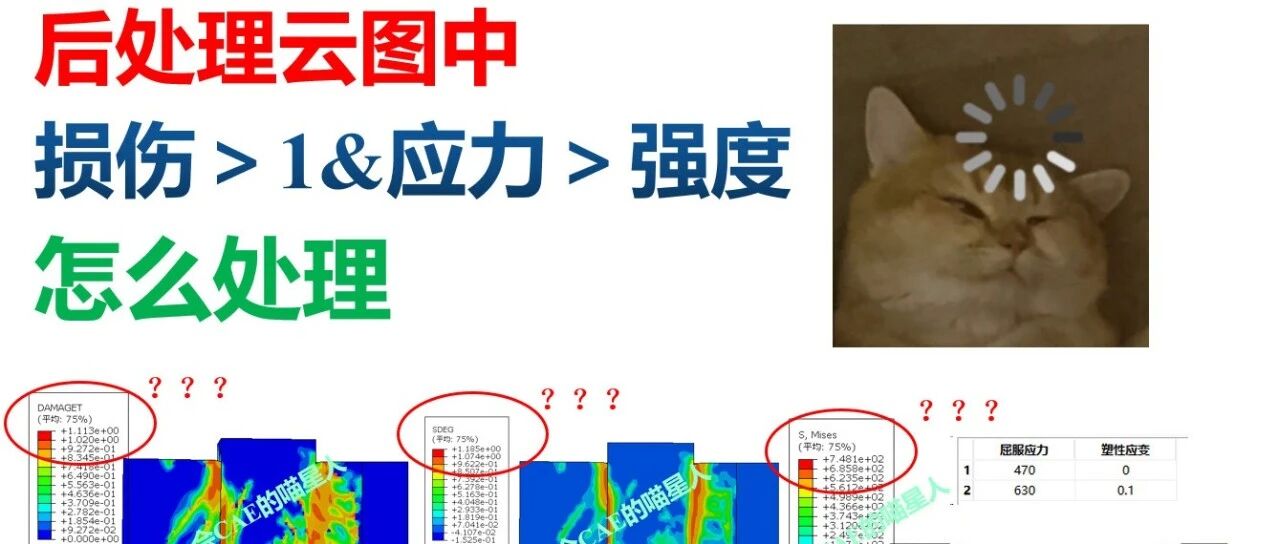 后处理云图中损伤＞1&应力＞极限强度该怎么处理