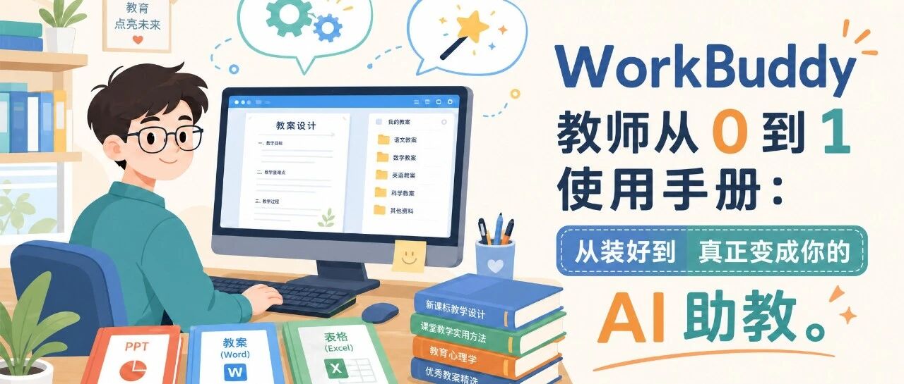 WorkBuddy 教师从 0 到 1 使用手册：从装好到真正变成你的 AI 助教