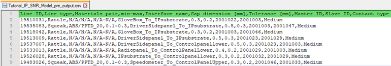 preoutput CSV