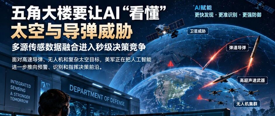 五角大楼要让AI“看懂”太空与导弹威胁：多源传感数据融合进入秒级决策竞争