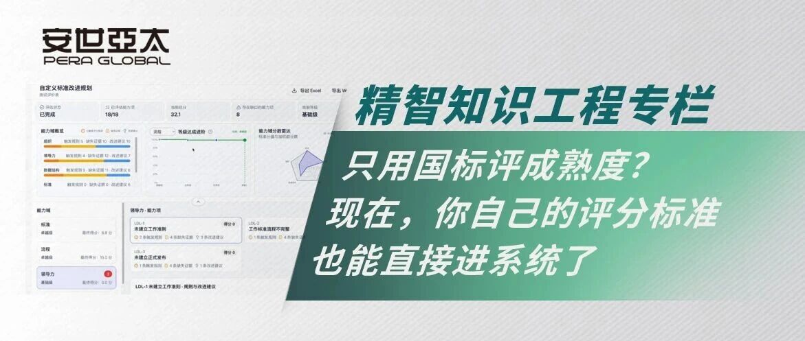 精智知识工程 | 只用国标评成熟度？现在，你自己的评分标准也能直接进系统了