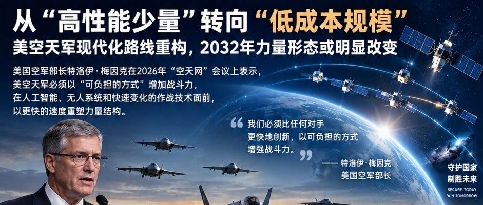 从“高性能少量”转向“低成本规模”：美空天军现代化路线重构，2032年力量形态或明显改变