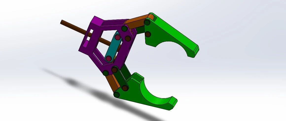 【机器人】Robotic Arm圆柱机械爪3D数模图纸 Solidworks设计