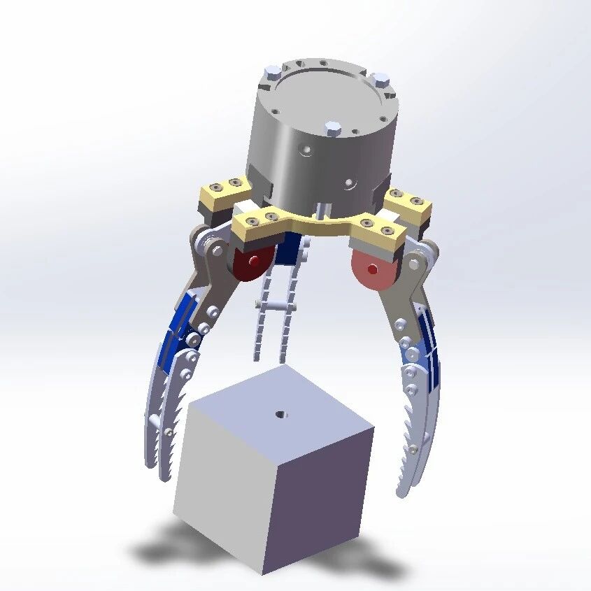 【非标数模】TG.3.2锯齿状三爪夹持器3D数模图纸 STP格式