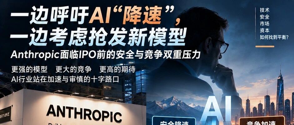 一边呼吁AI“降速”，一边考虑抢发新模型：Anthropic面临IPO前的安全与竞争双重压力