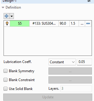 ANSYS Forming Definition 面板