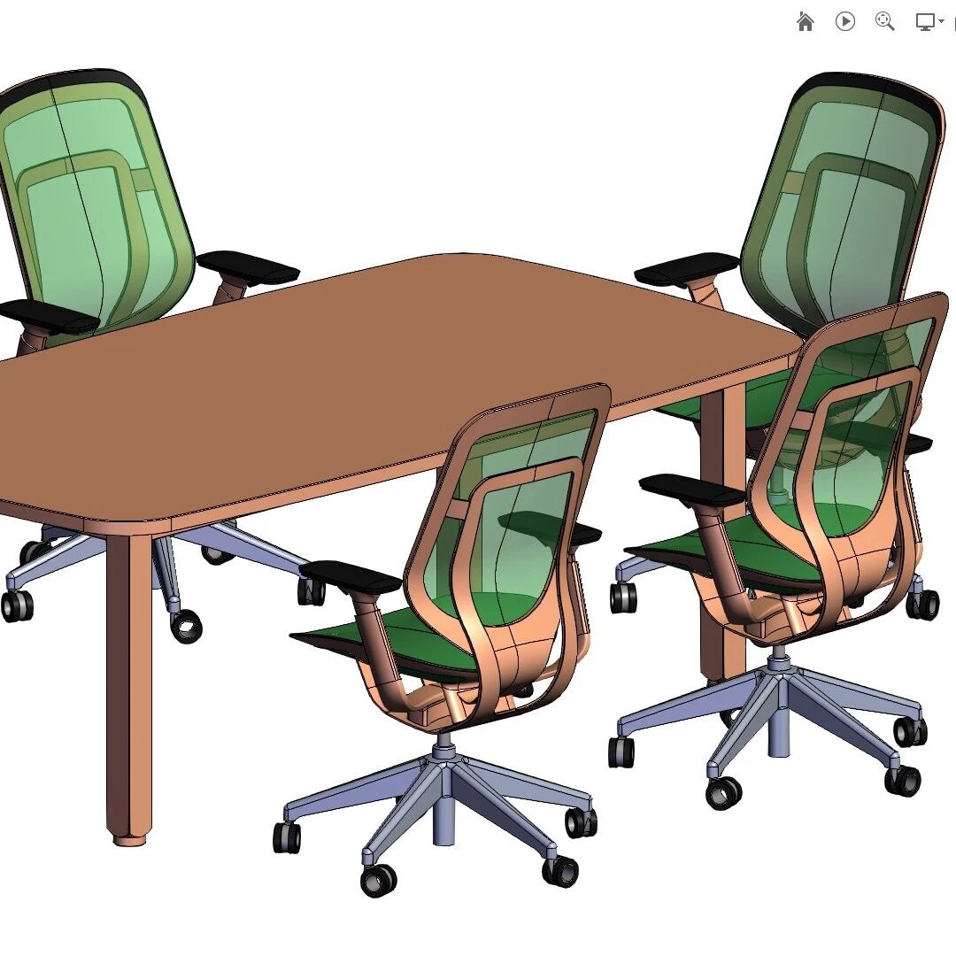 【生活艺术】Karman Office Suite办公会议椭圆桌套件3D数模图纸
