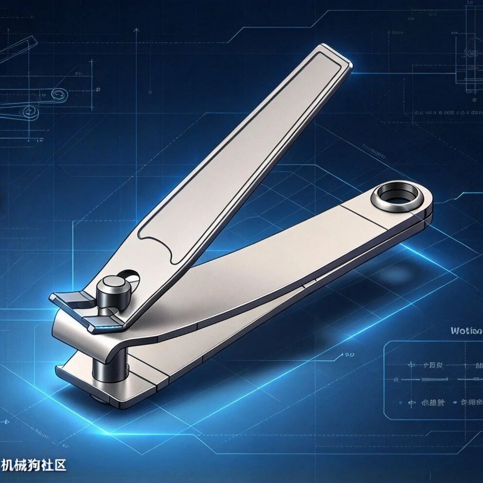【AI+机械】指甲刀剪指甲运动仿真 AI控制Solidworks