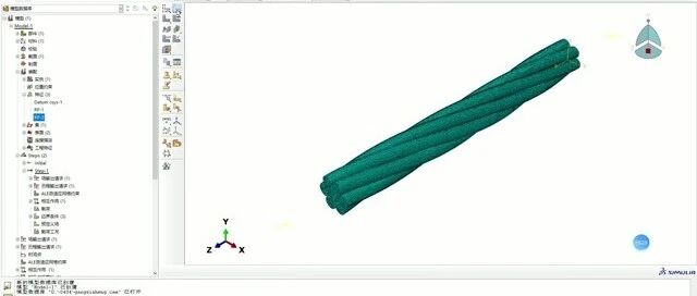 SolidWorks联合Abaqus仿真案例：钢丝绳建模、扭绞与断裂失效分析