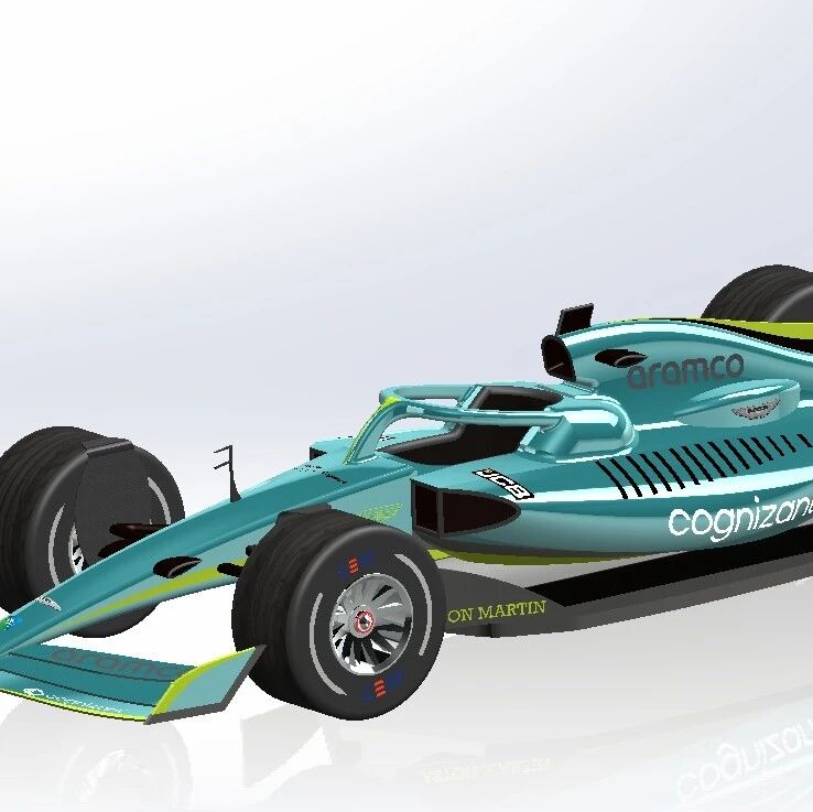 【卡丁赛车】aston-martin F1 赛车模型3D图纸 Solidworks设计 附STEP