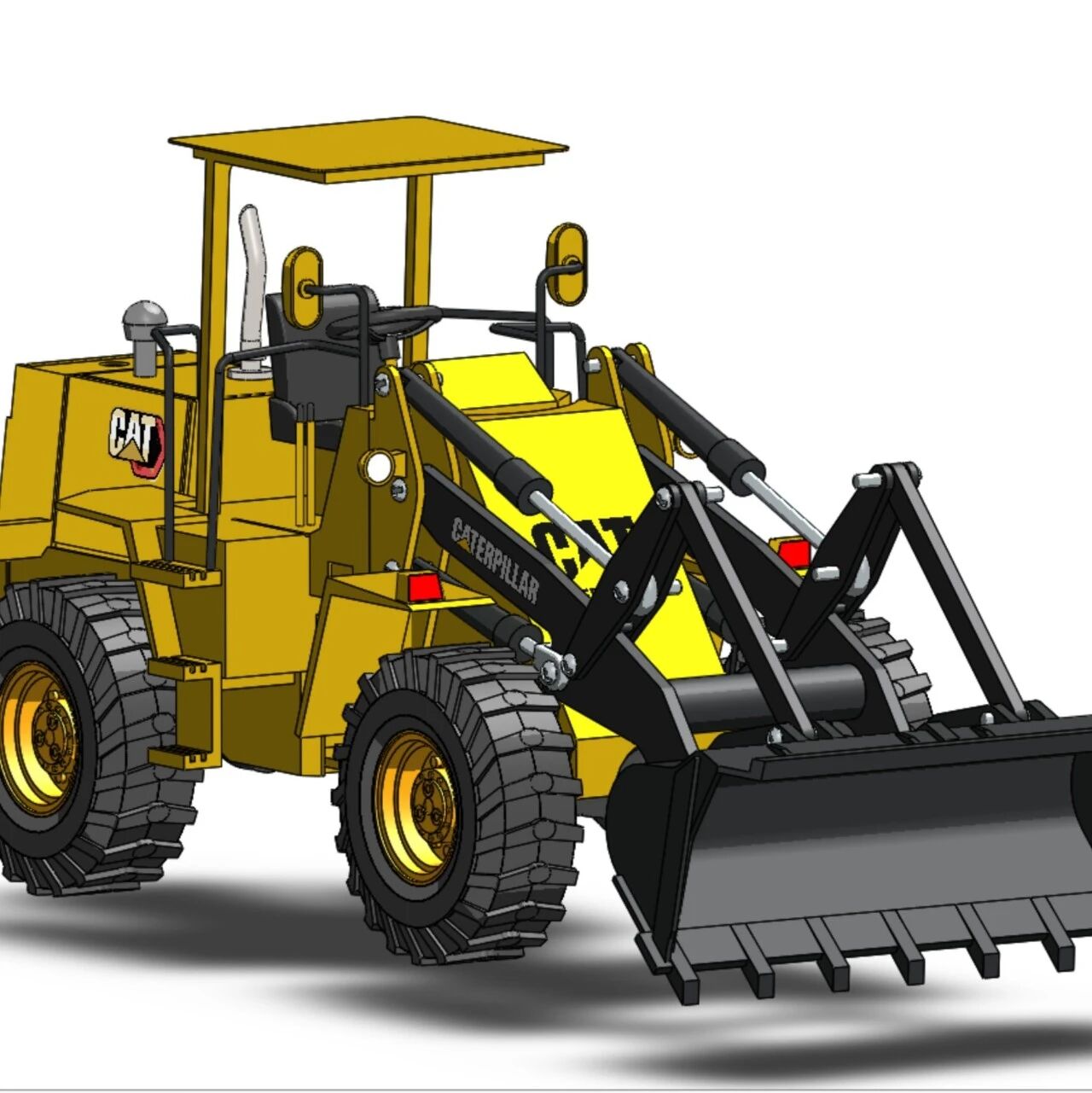【工程机械】CAT Wheel Loader卡特轮式装载机3D图纸 Solidworks设计