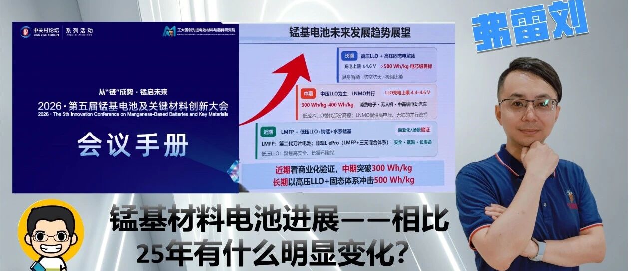 锰基材料电池进展——相比25年有什么明显变化？