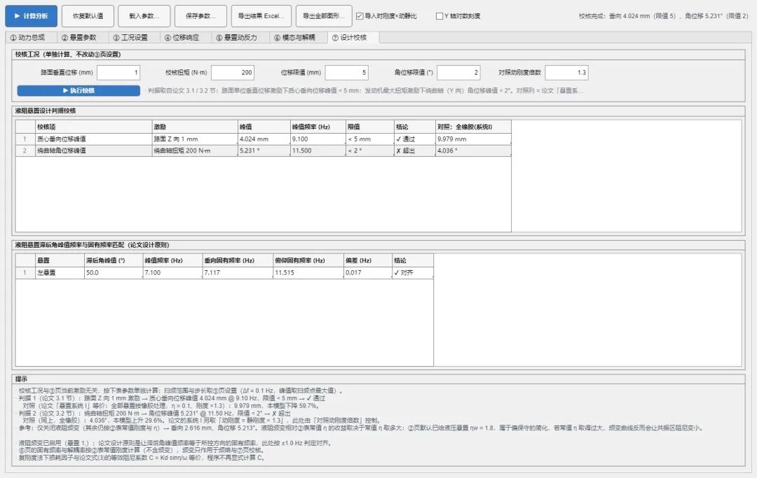 设计校核页