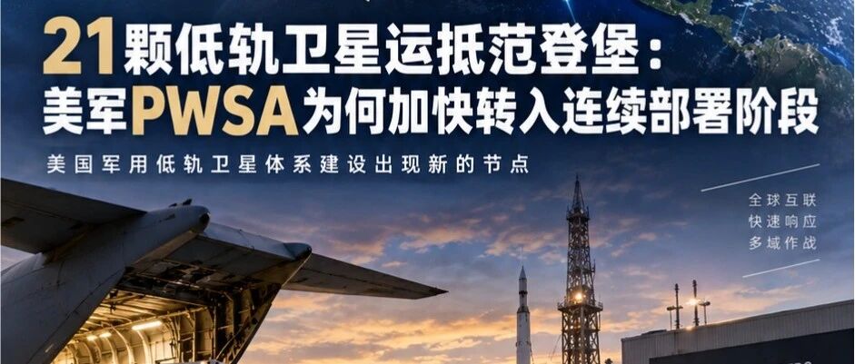 21颗低轨卫星运抵范登堡：美军PWSA为何加快转入连续部署阶段
